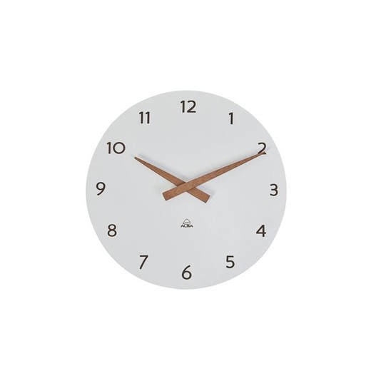 Nástenné hodiny, 30 cm, ALBA, "Hormilena", biela