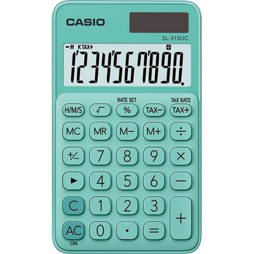 Vrecková kalkulačka, 10-miestna, CASIO "SL 310", zelená