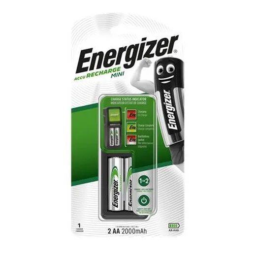 Nabíjačka batérií, AA/AAA, 2x2000 mAh, ENERGIZÉR „Mini“