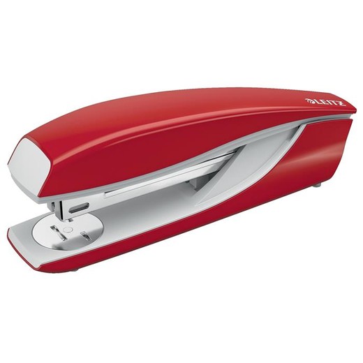 Zošívačka, veľkokapacitná, ploché zošívanie, LEITZ "Nexxt 5504", červená