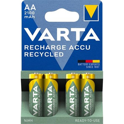Nabíjateľná batéria, AA, tužková, recyklovaná, 4x2100 mAh, VARTA
