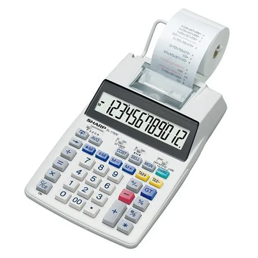 Kalkulačka s tlačou, 12 miestny displej, 2 farebná tlač, SHARP "EL-1750V"