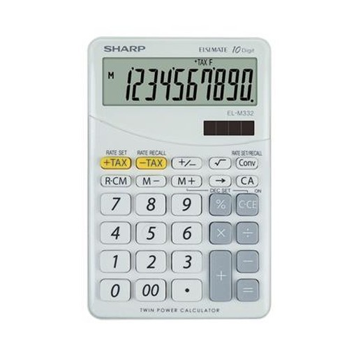 Kalkulačka, stolová, 10 miestny display, SHARP "EL-M332"