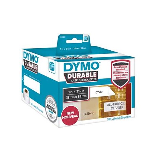 Etikety, odolné, do LW tlačiarní, 25x89 mm, 700 ks etikiet, DYMO