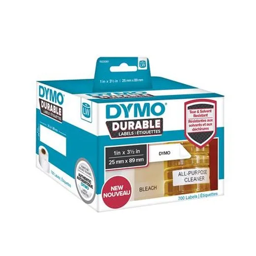 Etikety, odolné, do LW tlačiarní, 25x89 mm, 700 ks etikiet, DYMO