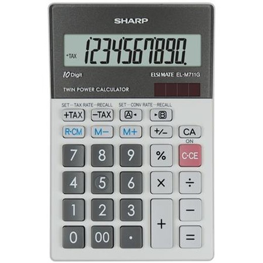 Kalkulačka, stolová, 10 znakov, SHARP "EL-M711G"
