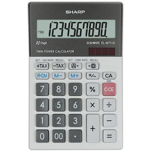 Kalkulačka, stolová, 10 znakov, SHARP "EL-M711G"