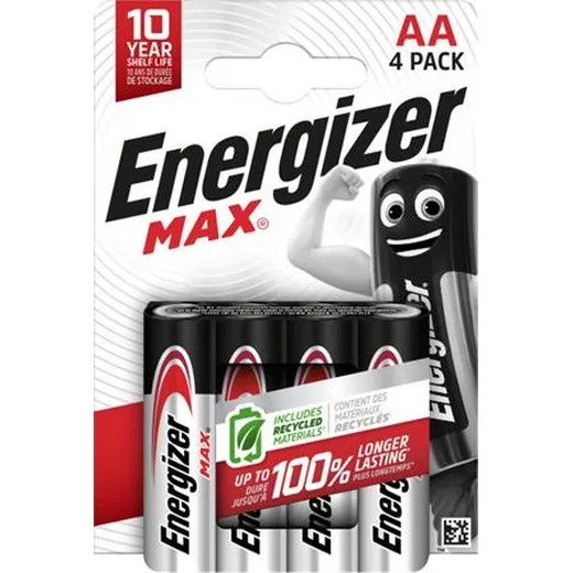 Batérie, AA, tužková, 4 ks, ENERGIZER "Max"