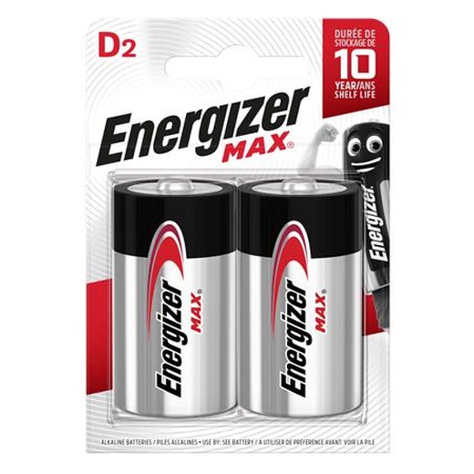 Batéria, D, veľkokapacitná, 2 ks, ENERGIZER "Max"