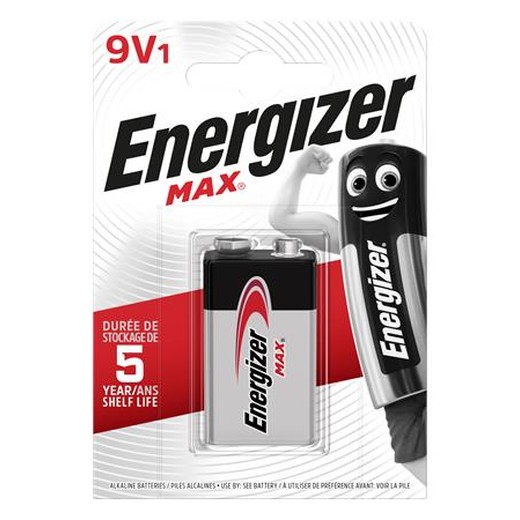 Batéria, 9V, 1 ks, ENERGIZER "Max"