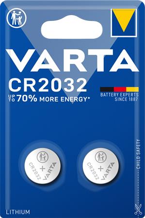 Gombíková batéria, CR2032, 2 ks, VARTA