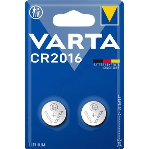 Gombíková batéria, CR2016, 2 ks, VARTA