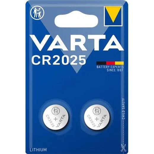 Gombíková batéria, CR2025, 2 ks, VARTA