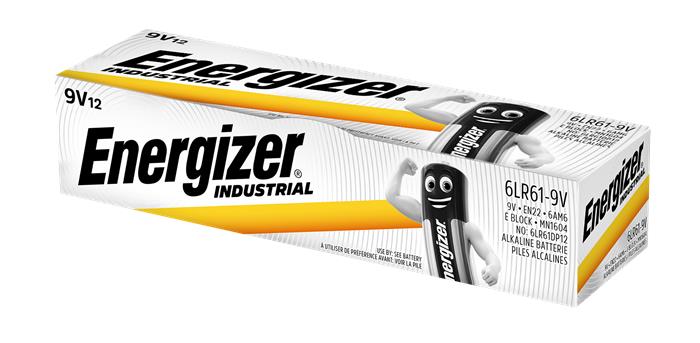 Batéria, 9V, 12 ks, ENERGIZER "Alkaline Industrial"