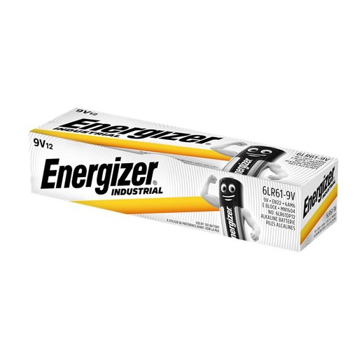Batéria, 9V, 12 ks, ENERGIZER "Alkaline Industrial"
