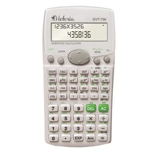 Kalkulačka, vedecká, 283 funkcií, VICTORIA OFFICE "GVT-736", biela