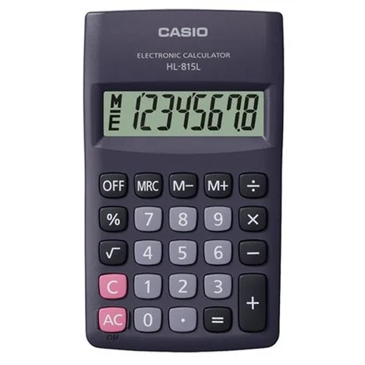 Kalkulačka, vrecková, 8 miestny displej, CASIO "HL-815"