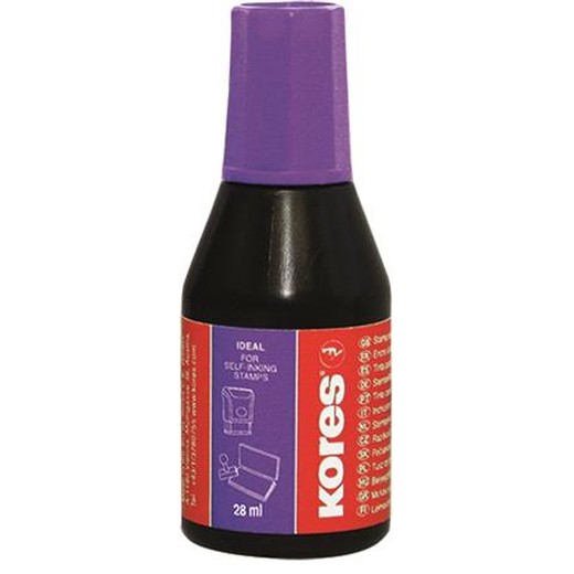Pečiatková farba, 28 ml, KORES, fialová