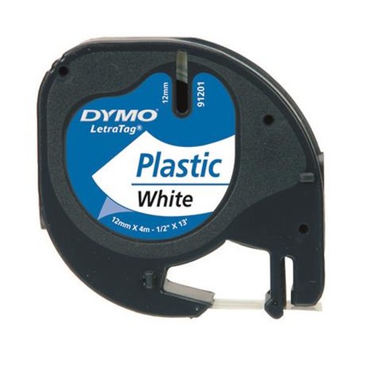 Páska do štítkovača, 12 mm x 4 m, DYMO "Letratag", biela