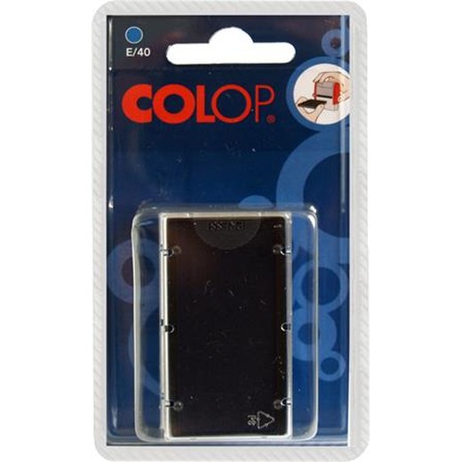 Náhradná poduška k pečiatkam, 2 ks/blister, COLOP "E/40", modrá