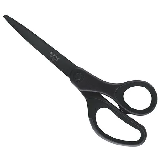 Nožnice, kancelárske, neprilnavé, 20,5 cm, LEITZ "Titán", čierne