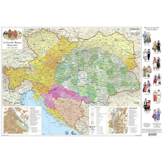 Podložka na stôl, obojstranná, STIEFEL "Osztrák-Magyar Monarchia/Rakúsko-Uhorsko" - výrobok v MJ