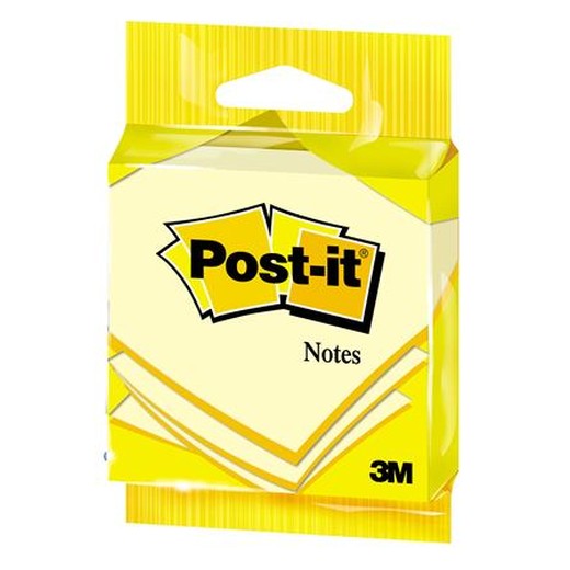 Samolepiaci bloček, 76x76 mm, 100 listov 3M POSTIT, žltý