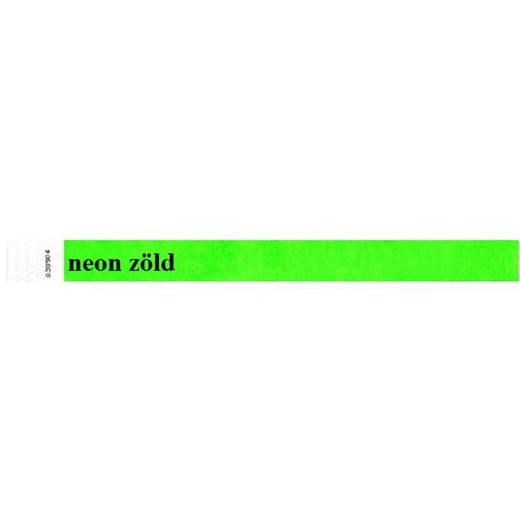 Identifikačný náramok,  3/4", tyvek, neónovo zelený