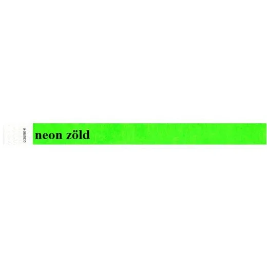 Identifikačný náramok, 3/4", tyvek, neónovo zelený