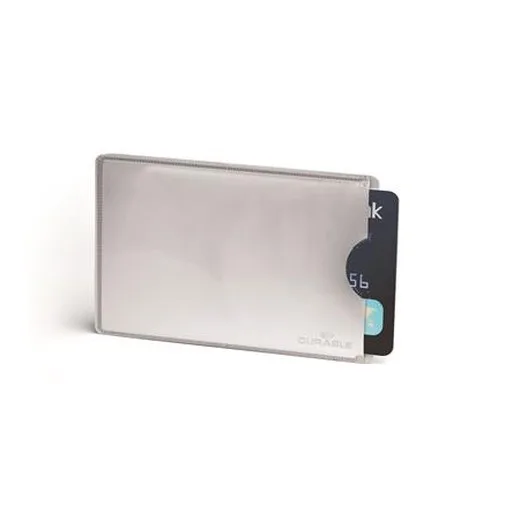 Plastové puzdro, 1-kusové, na RFID kartu, DURABLE, strieborná