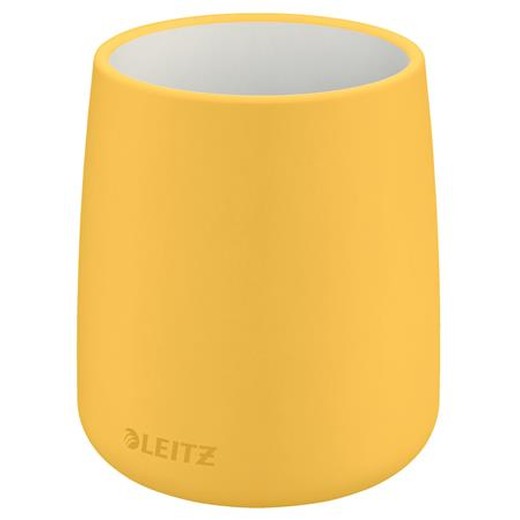 Držiak na písacie potreby, keramický, LEITZ "Cosy", teplá žltá