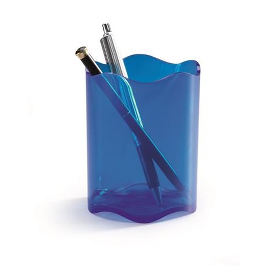 Držiak na písacie potreby, plastový, DURABLE, "Trend", priehľadný modrý
