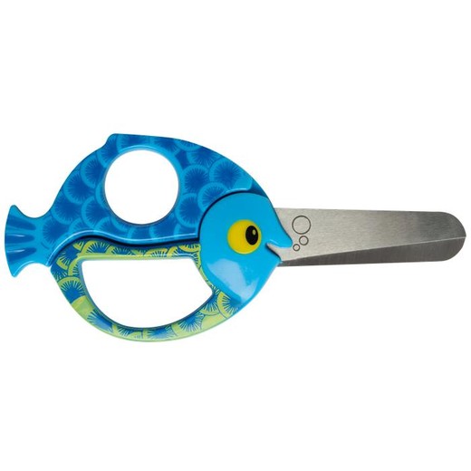Nožnice, detské, 13 cm, FISKARS, ryba
