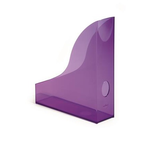 Zakladač, plastový, 73 mm, DURABLE, "Basic", priehľadný fialový