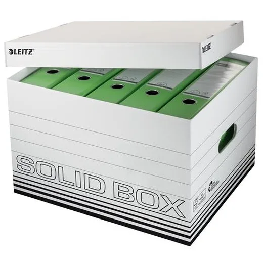 Archívny kontajner, L veľkosť,  LEITZ "Solid", biela