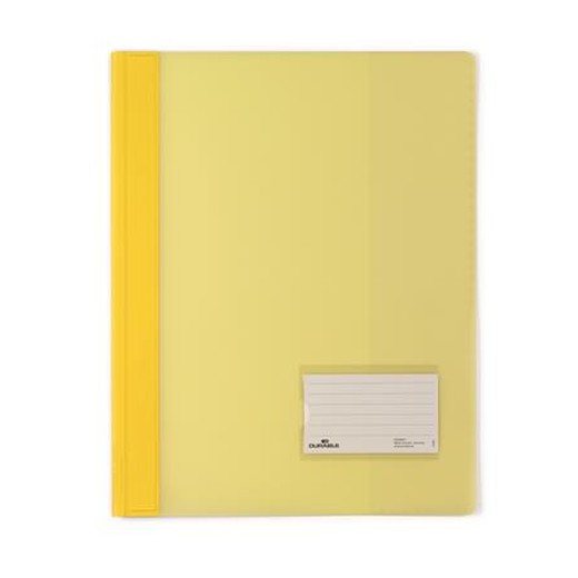 Rýchloviazač, A4, extra silný, široký, DURABLE, žltý