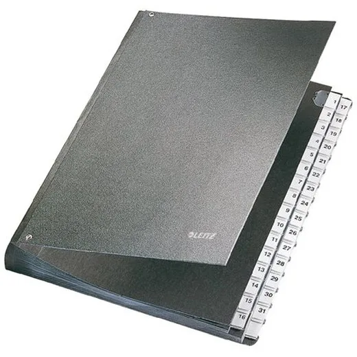 Organizér, A4, 1-31, kartónový, LEITZ, čierny
