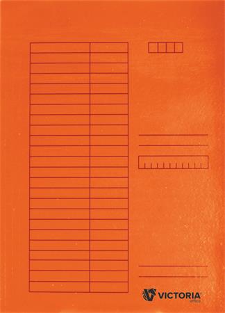 Doska s chlopňami, kartón, A4, VICTORIA OFFICE, oranžová