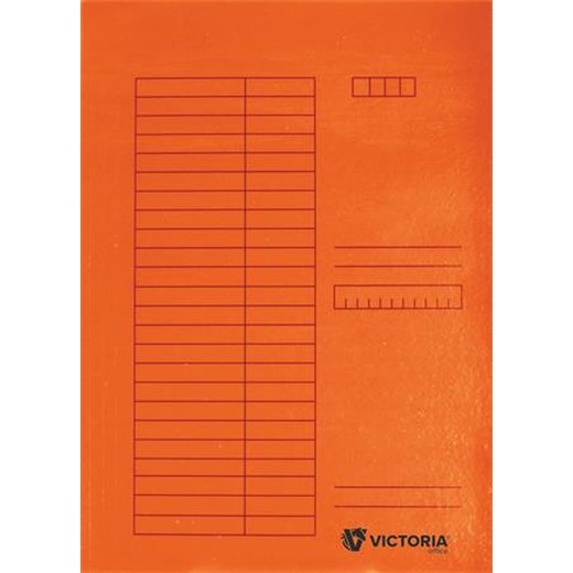Doska s chlopňami, kartón, A4, VICTORIA OFFICE, oranžová