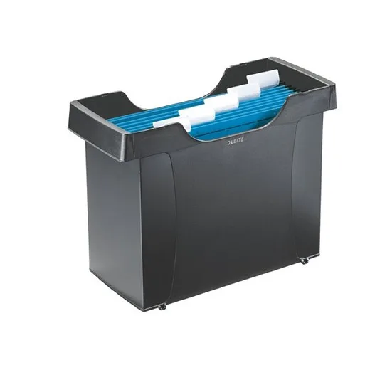 Box na závesné zakladacie dosky, 5  ks závesných zakladacích dosiek, LEITZ "Plus", čierny