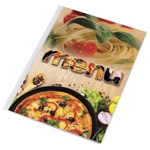 Obal na jedálny lístok, A4, PANTA PLAST "Pizza" , pizza-cestoviny