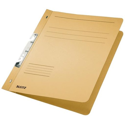 Rýchloviazač, kartónový, s kovovým mechanizmom, A4, LEITZ, žltý