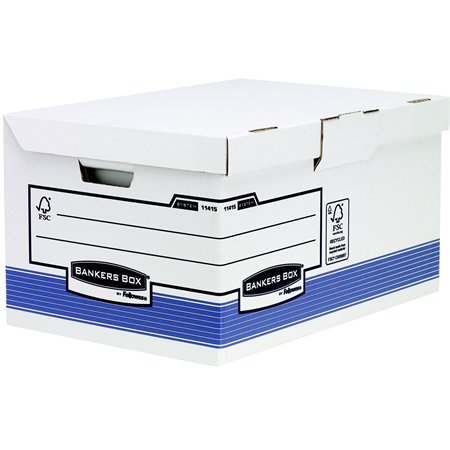Archívny kontajner s padacím vekom, "BANKERS BOX® SYSTEM BY FELLOWES® ", modrý