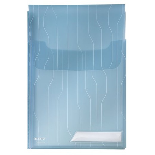 Euroobal, A4, 200 mikr., s uškom, LEITZ "CombiFile Jumbo", modrý