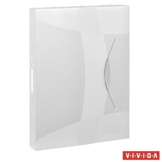 Doska s gumičkou, 40 mm, PP, A4, ESSELTE "Vivida Jumbo", Vivida biela