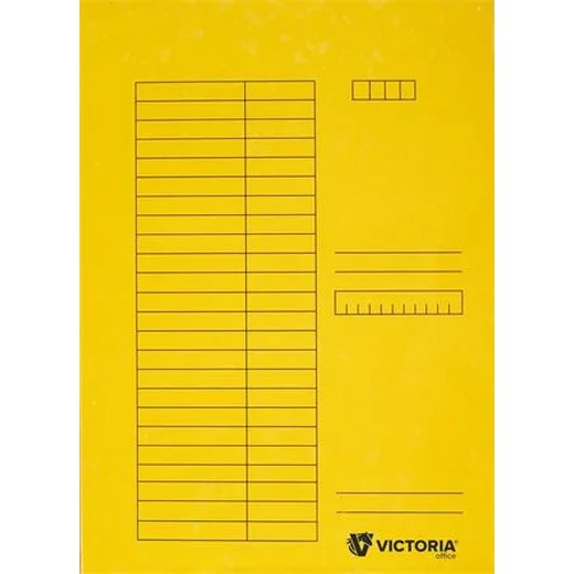 Doska s chlopňami, kartón, A4, VICTORIA OFFICE, žltá