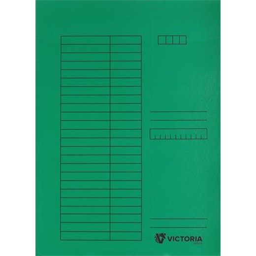 Doska s chlopňami, kartón, A4, VICTORIA OFFICE, zelená