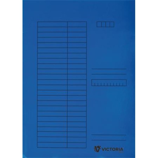 Doska s chlopňami, kartón, A4, VICTORIA OFFICE, modrá