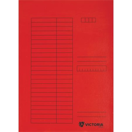 Doska s chlopňami, kartón, A4, VICTORIA OFFICE, červená