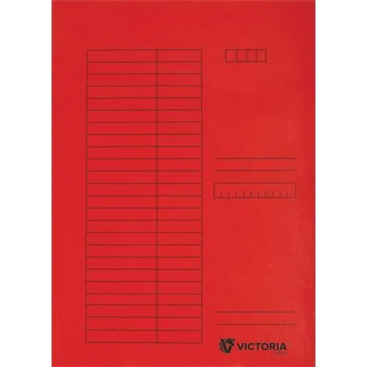 Doska s chlopňami, kartón, A4, VICTORIA OFFICE, červená